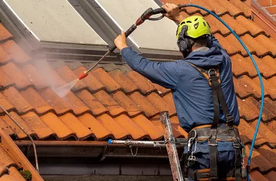 Démoussage et hydrofuge de toiture à Biot